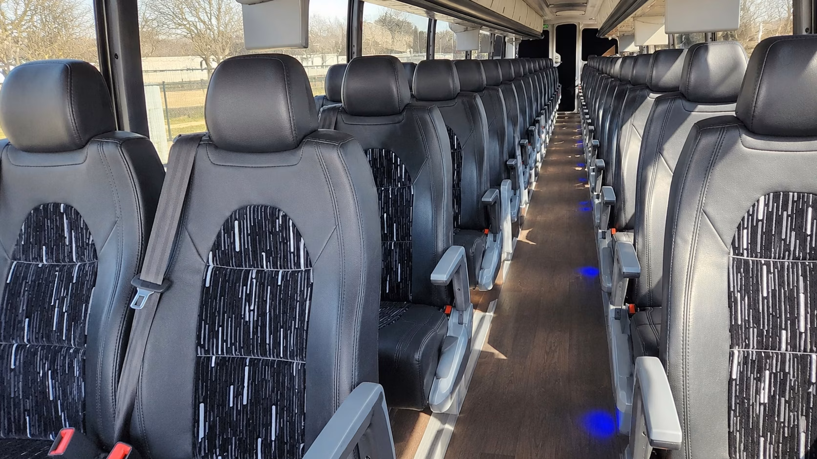 daly city charter bus rental interior